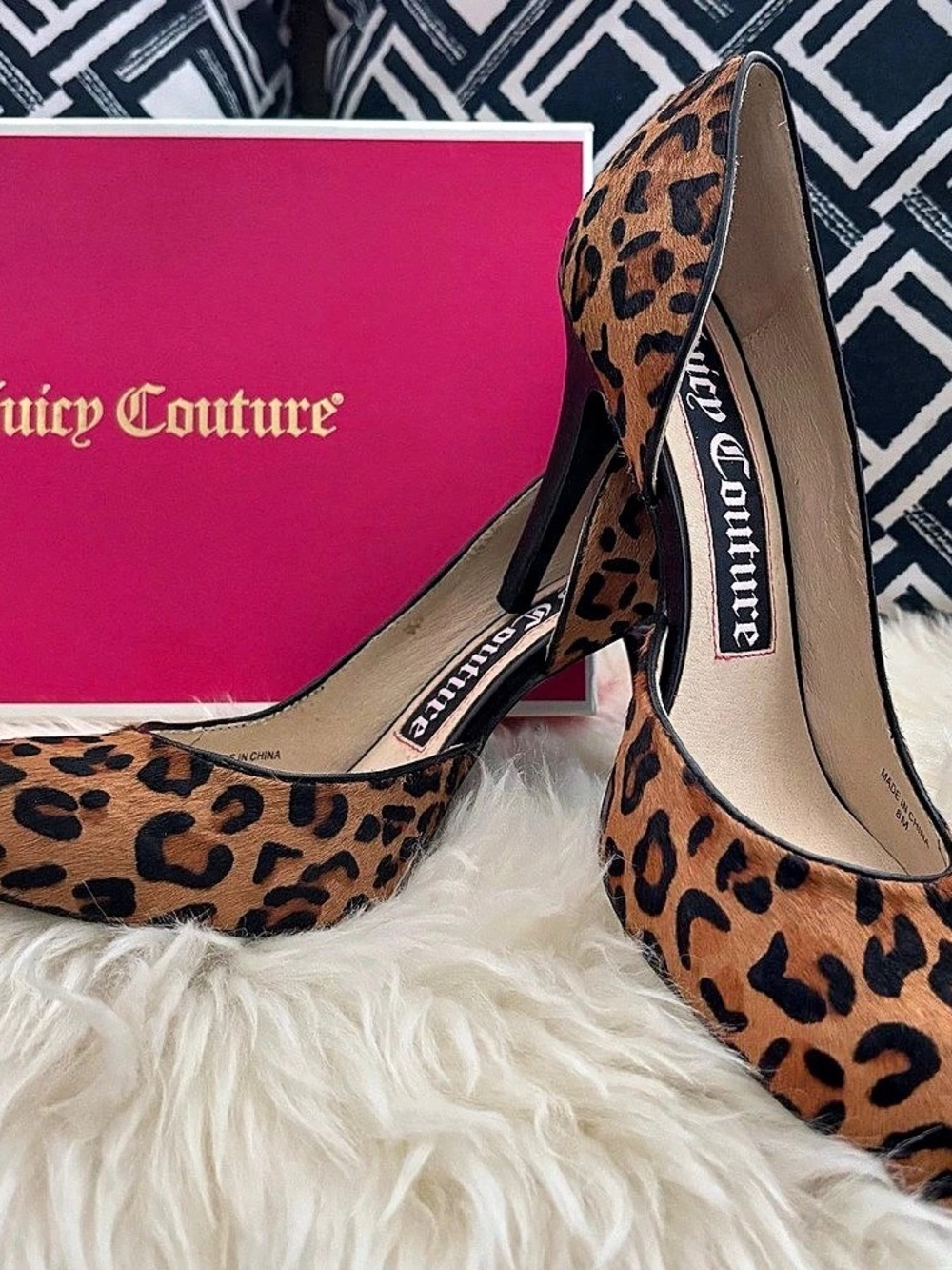 BNIB Never worn, Juicy Couture Shina Leopard Print Heels US 8 M